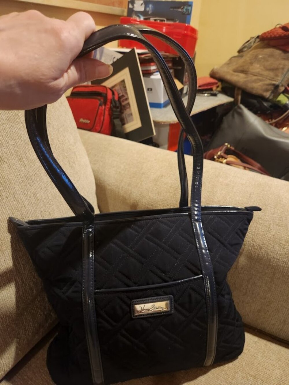 big black vera bradley bag